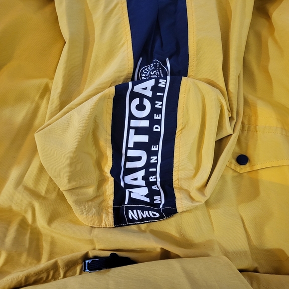 Vintage 90's Nautica Yellow Sailing Pullover Jacket sz L - Picture 2 of 12